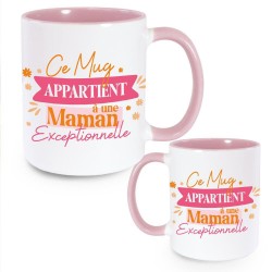 Mug Maman Exceptionnelle Rose