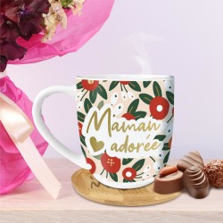 Coffret Pause Détente Maman Adorée - Tasse et Sous-Tasse