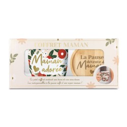 Coffret Pause Détente Maman Adorée - Tasse et Sous-Tasse