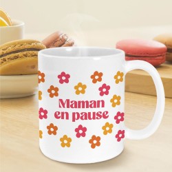 Mug Fleuri Maman en Pause