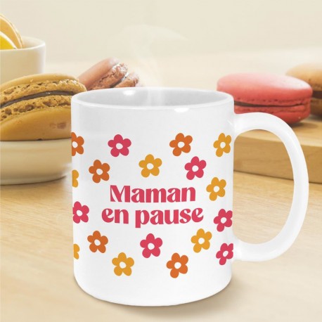 Mug Fleuri Maman en Pause
