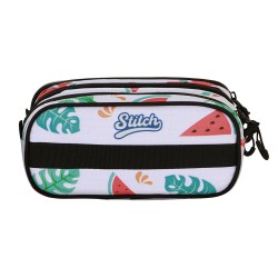 Maxi Trousse Stitch Disney Triple Compartiment - Pastèque et Feuilles