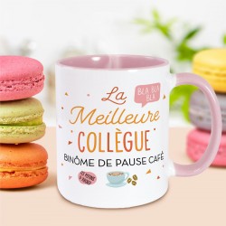 Mug Rose La Meilleure Collègue - Binôme de Pause-Café