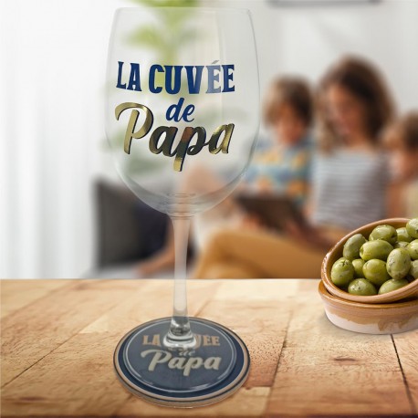 Coffret La Cuvée de Papa - Verre à Vin & Sous-Verre