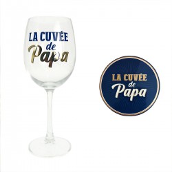 Coffret La Cuvée de Papa - Verre à Vin & Sous-Verre