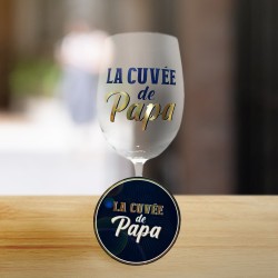 Coffret La Cuvée de Papa - Verre à Vin & Sous-Verre
