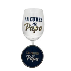 Coffret La Cuvée de Papa - Verre à Vin & Sous-Verre