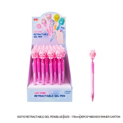 Stylo Gel Animaux Kawaii Rétractable Encre Bleue