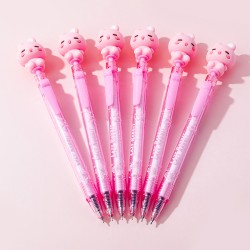 Stylo Gel Animaux Kawaii Rétractable Encre Bleue