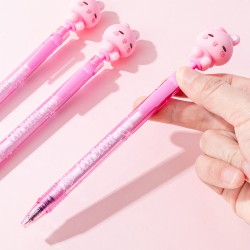 Stylo Gel Animaux Kawaii Rétractable Encre Bleue
