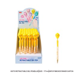 Stylo Gel Animaux Kawaii Rétractable Encre Bleue