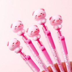 Stylo Gel Animaux Kawaii Rétractable Encre Bleue