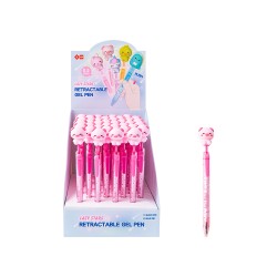 Stylo Gel Animaux Kawaii Rétractable Encre Bleue