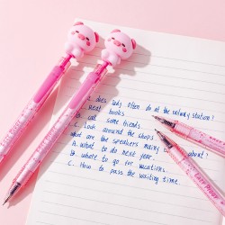 Stylo Gel Animaux Kawaii Rétractable Encre Bleue
