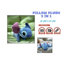 Coussin Peluche 2 en 1 Stitch Disney 3D