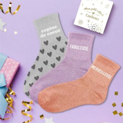 Coffret Trio Chaussettes Paillettes Fantaisie