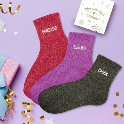 Coffret Trio Chaussettes Paillettes Fantaisie
