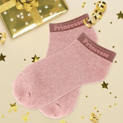 Socquettes Paillettes Colorées Mot Fantaisie