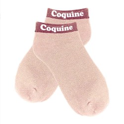 Socquettes Paillettes Colorées Mot Fantaisie