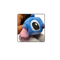 Coussin Peluche Chauffe-Mains Stitch Angel 3D Disney 3 en 1