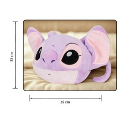 Coussin Peluche Chauffe-Mains Stitch Angel 3D Disney 3 en 1