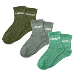 Coffret Trio Chaussettes Paillettes Fantaisie