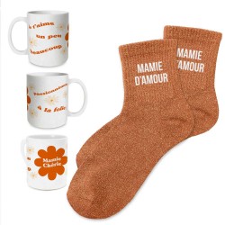 Coffret Cadeaux Paillettes Fantaisie - Tasse & Chaussettes