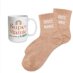 Coffret Cadeaux Paillettes Fantaisie - Tasse & Chaussettes