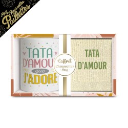 Coffret Cadeaux Paillettes Fantaisie - Tasse & Chaussettes