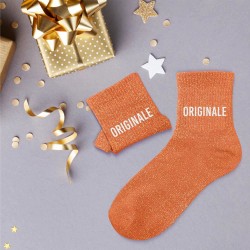 Chaussettes Paillettes Colorées Mot Fantaisie
