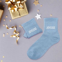 Chaussettes Paillettes Colorées Mot Fantaisie