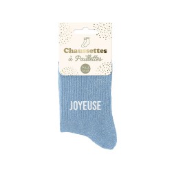 Chaussettes Paillettes Colorées Mot Fantaisie