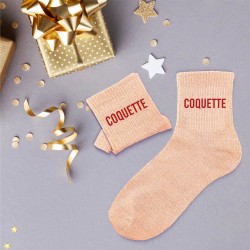 Chaussettes Paillettes Colorées Mot Fantaisie