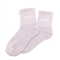 Chaussettes Paillettes Colorées Mot Fantaisie