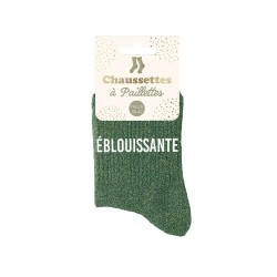 Chaussettes Paillettes Colorées Mot Fantaisie
