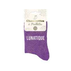 Chaussettes Paillettes Colorées Mot Fantaisie