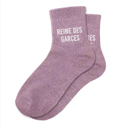 Chaussettes Paillettes Colorées Mot Fantaisie