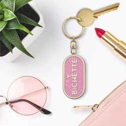 Porte-Clés Paillettes Mot Fantaisie