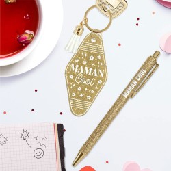 Duo de Cadeaux Paillettes - Stylo & Porte-Clés