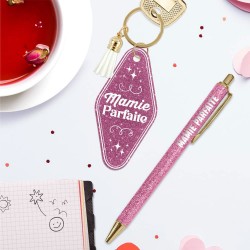 Duo de Cadeaux Paillettes - Stylo & Porte-Clés