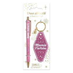 Duo de Cadeaux Paillettes - Stylo & Porte-Clés