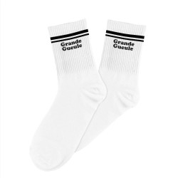 Chaussettes Homme Blanches Fantaisie à Message