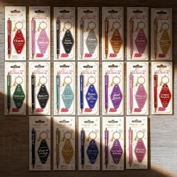 Duo de Cadeaux Paillettes - Stylo & Porte-Clés