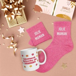 Coffret Cadeaux Paillettes Fantaisie - Tasse & Chaussettes