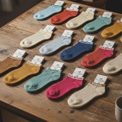 Socquettes Paillettes Colorées Mot Fantaisie