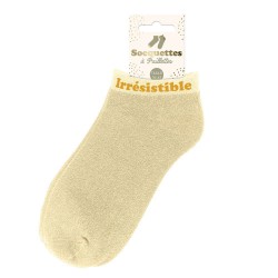 Socquettes Paillettes Colorées Mot Fantaisie