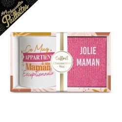 Coffret Cadeaux Paillettes Fantaisie - Tasse & Chaussettes