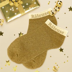 Socquettes Paillettes Colorées Mot Fantaisie