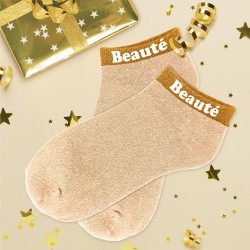 Socquettes Paillettes Colorées Mot Fantaisie