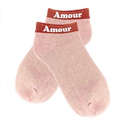 Socquettes Paillettes Colorées Mot Fantaisie